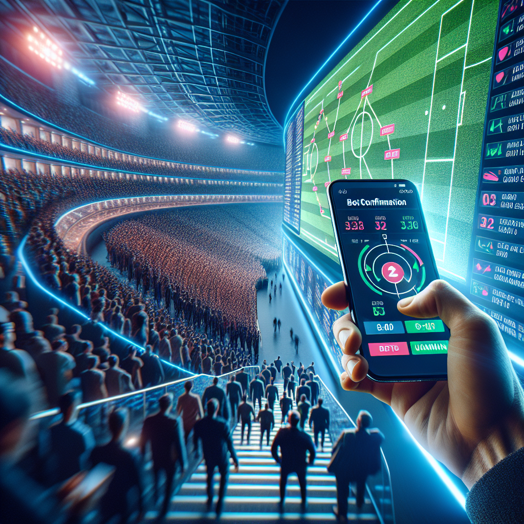 Промо турнира на экранах стадиона стимулирует ставки через смартфон болельщика в реальном времени